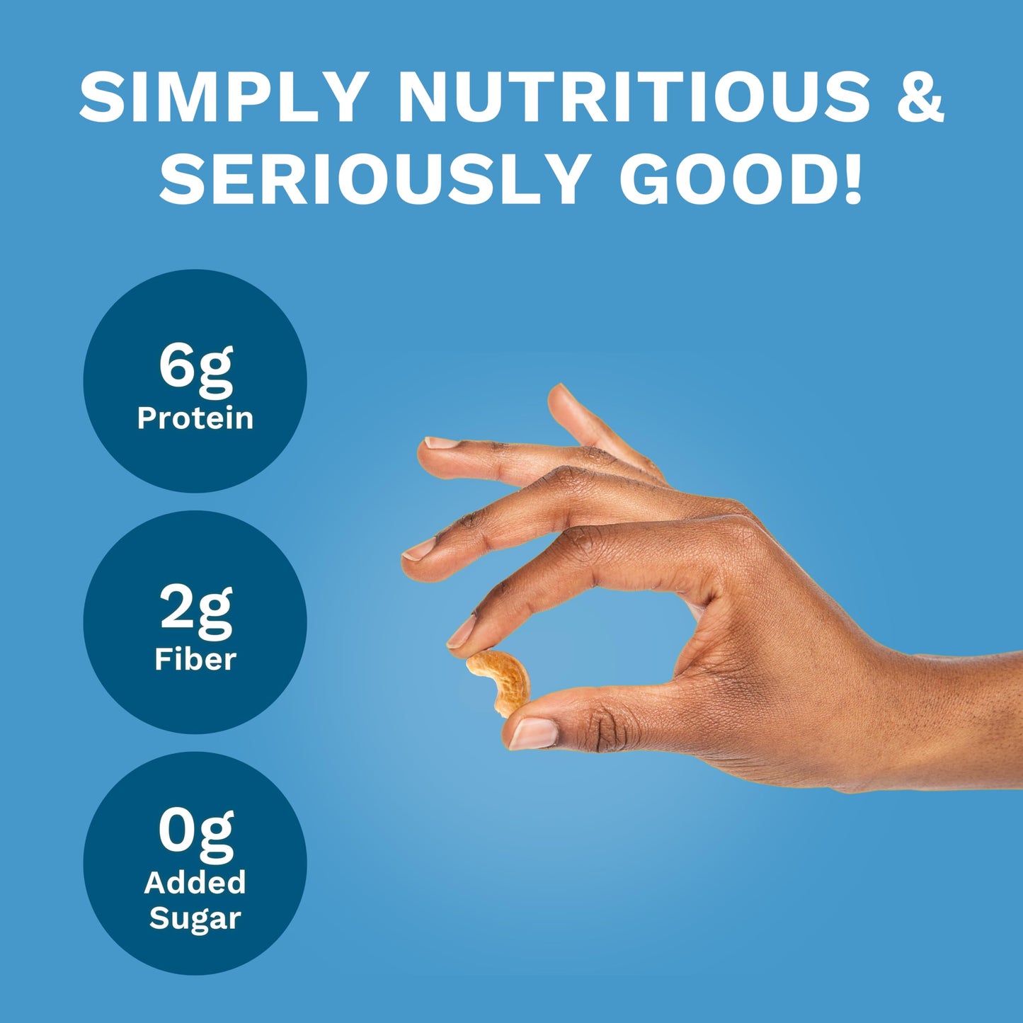 Roasted Sea Salt Cashews By Karma Nuts, Whole, Roasted, Vegan, Gluten Free, Low Net Carb, Natural, No Sugar Added, Keto Friendly