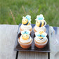 60 Pcs Edible Bumble Bee Cupcake Toppers Waper Paper Honey Bee Party Decorations Edible Oh Babee Cupcake Picks For Bee Theme Bab