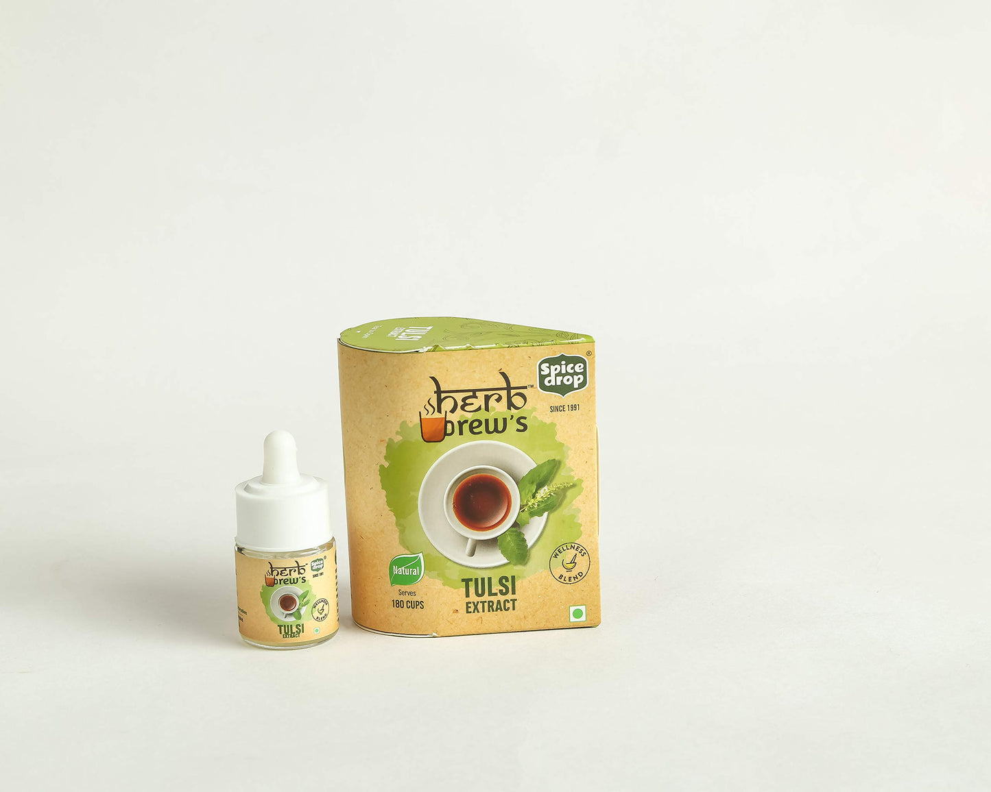Spice Drop Holy Basil Extract - Herbal Tea Drops - Vegan - 0.17 Fl Oz (Pack of 3) - No Added Color or Preservatives