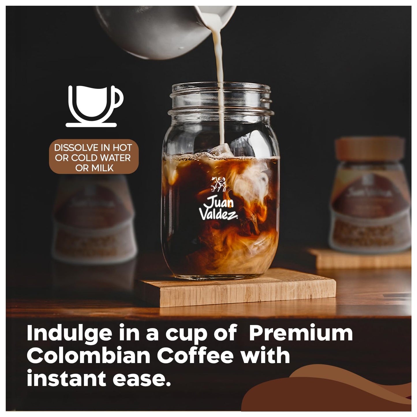 Juan Valdez Instant Colombian Coffee, Freeze Dried, 3.5 oz Jar, 100% Colombian, Kosher, Pack of 1