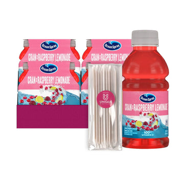 Ocean Spray 24-Pack of Cran Raspberry Lemonade Juice Drink 10 fl oz On-the-Go Plastic Bottle + 1 Utility Freebie by Unique Outle