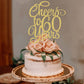 AHAORAY Cake Topper - Gold Glitter 60th Birthday Decoration, Model CTO-60