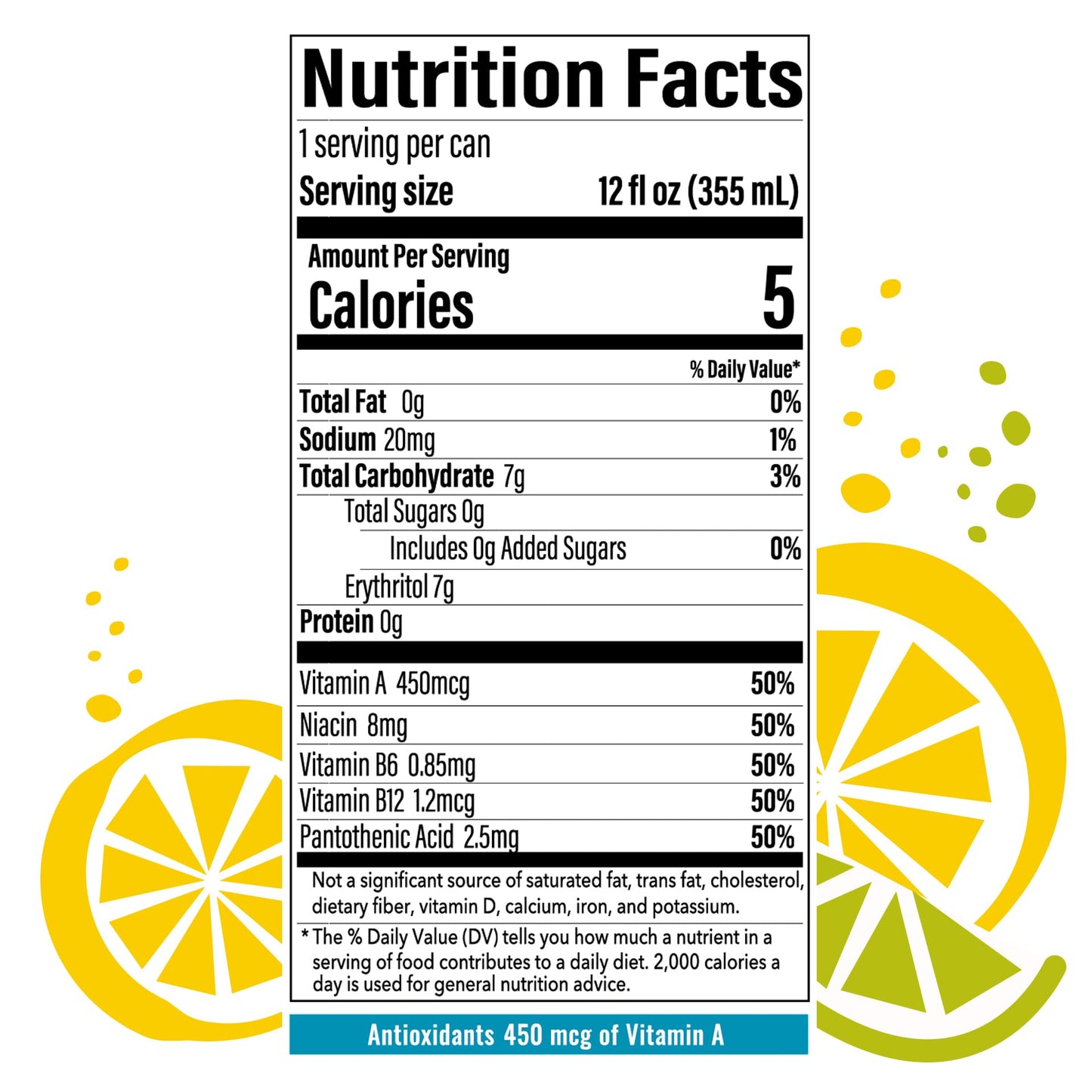 Bubblr Antioxidant Sparkling Water, Lemon Lime Twistr, 12 Fl Oz Cans, 12 Count, 0g Sugar, Gluten Free, All Natural Flavors
