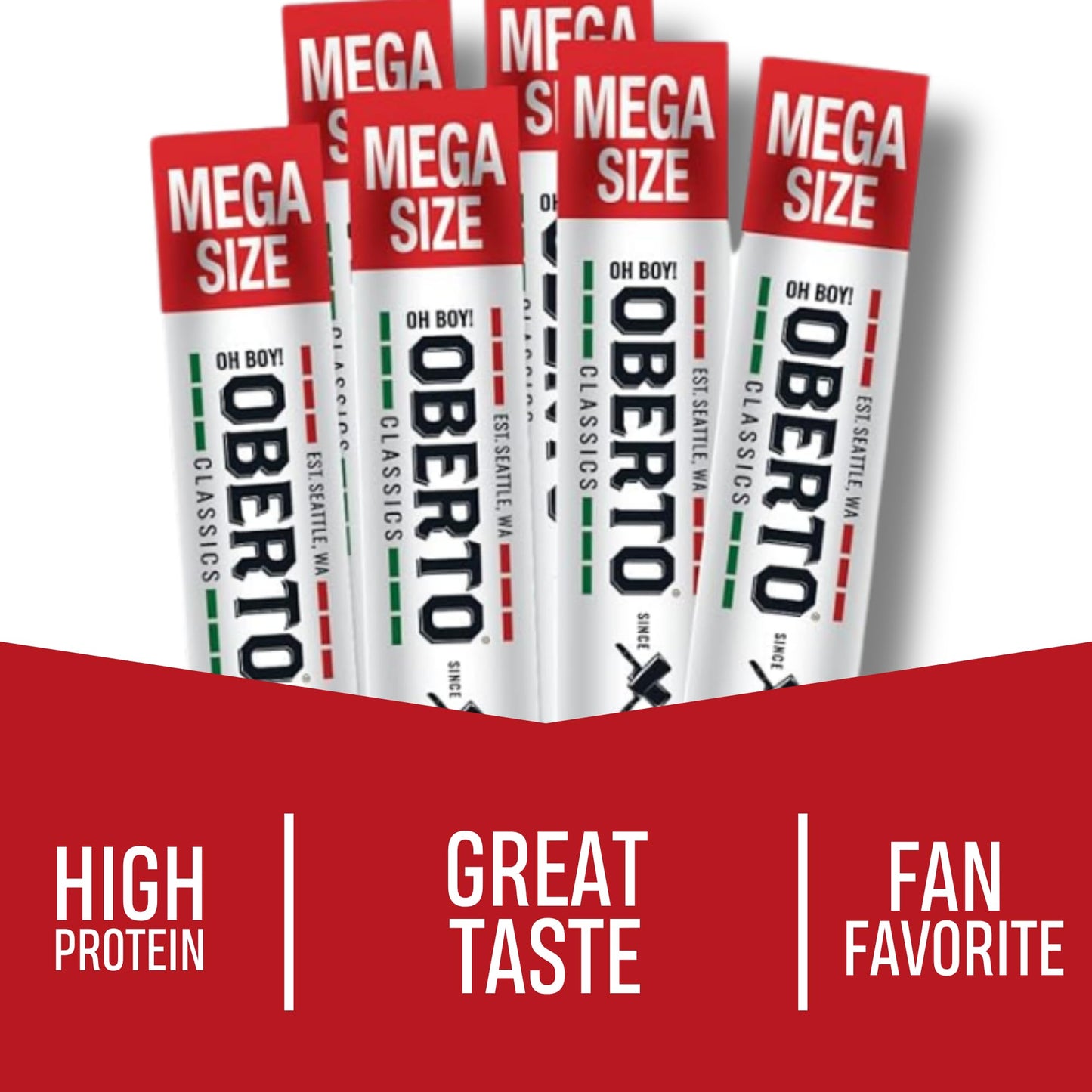Oberto Classics Cocktail Pep Smoked Sausages, Mega Size, 1.8 Ounce, Pack of 20