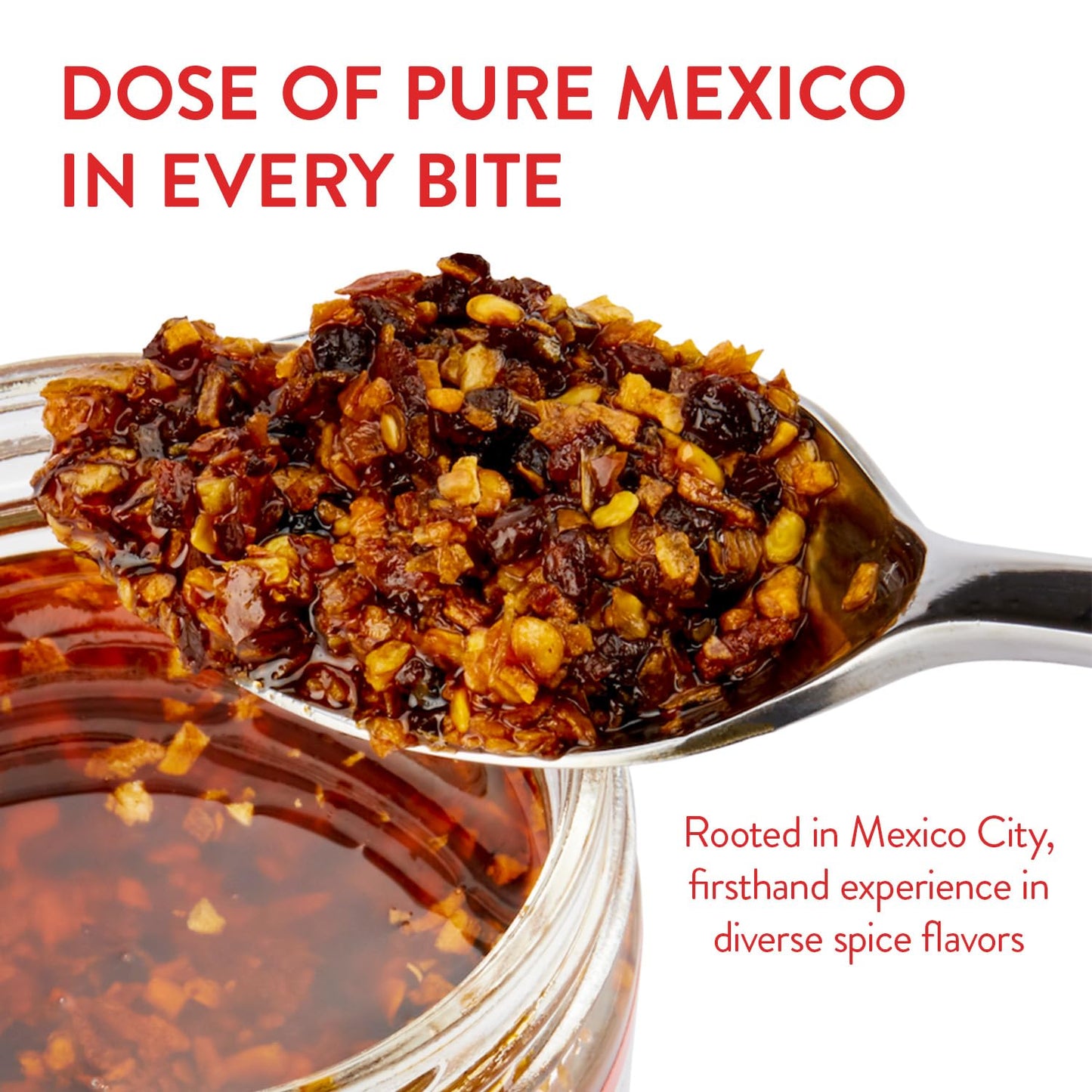Chile Crunch Spicy Condiment - Chipotle Flavor - All Natural - 8 Ounce Jar