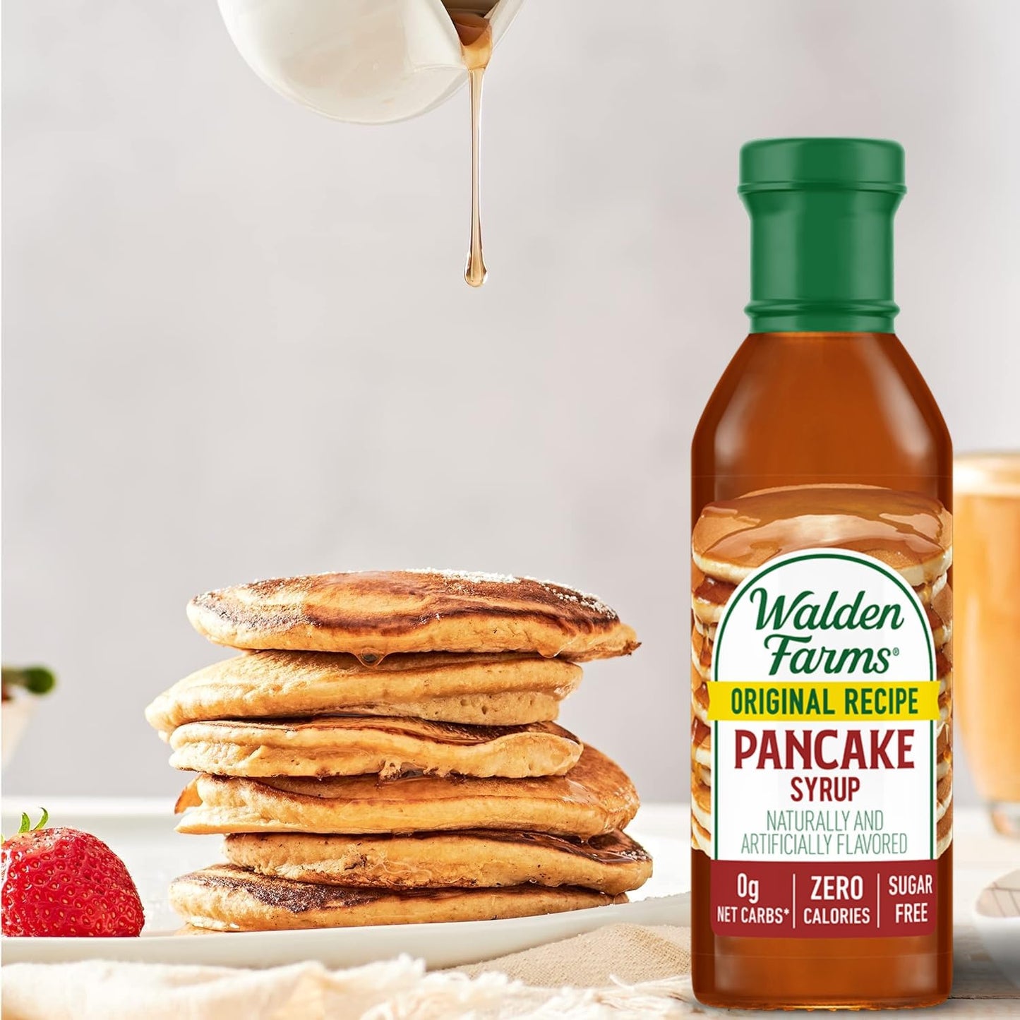 Walden Farms Pancake Syrup 12 Oz. Sweet Syrup | Near Zero Fat, Sugar And Calorie | For Pancakes | Waffles | French Toast | Ice C