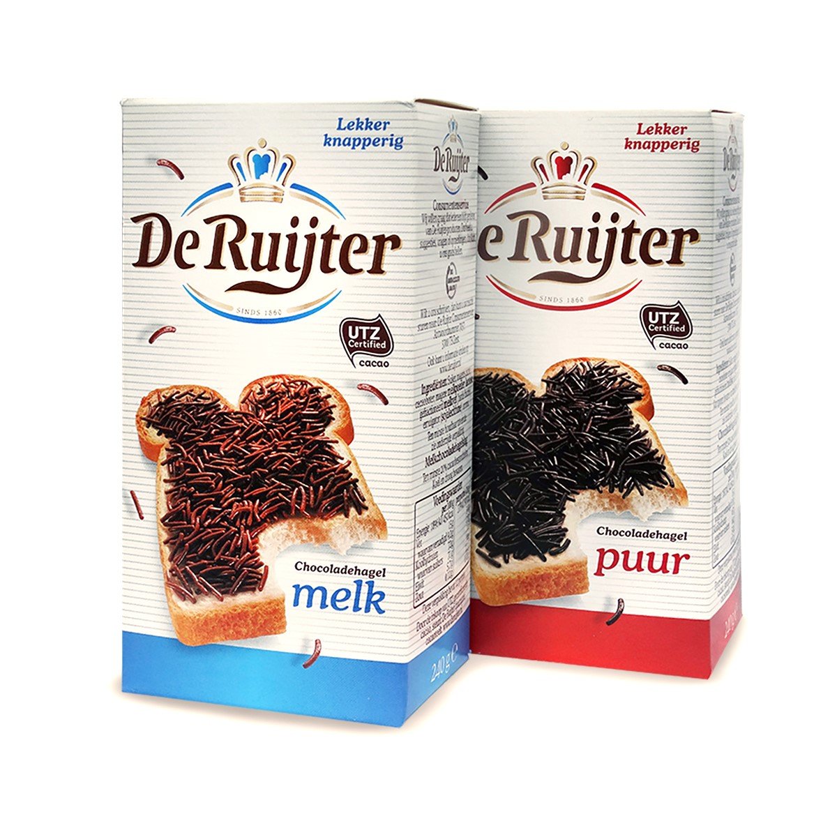 Chocolate Sprinkles - Milk & Dark - Pack Of 2 Top-Grade Chocolate Jimmies - Chocoladehagel. Total: 14.1 Oz / 400 G. Delicious Dutch Hagelslag