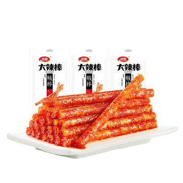 Spicy Layers - Spicy Gluten Latiao  Chinese Special Casual Snack Food  Made From Wheat/Chili/Spice  Low Sugar And Low Calories  Best Vegan  78G (Pack Of 3)