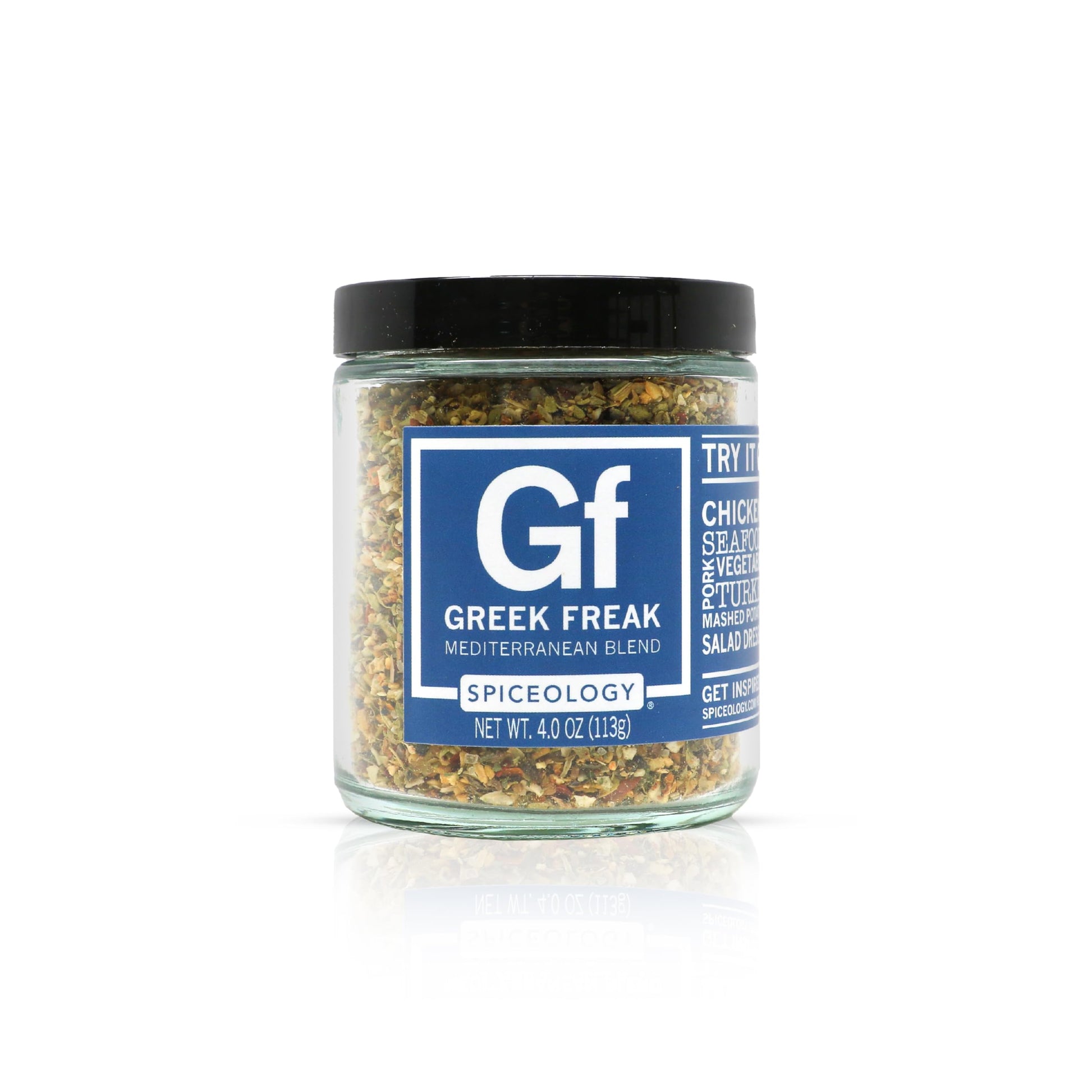 Spiceology – Greek Freak Mediterranean Seasoning – Greek Herbs & Spices for Chicken, Potatoes, Salad, Gyros, Pasta & Pizza – Fresh-Ground, Chef-Crafted Mediterranean Blend – 4 oz