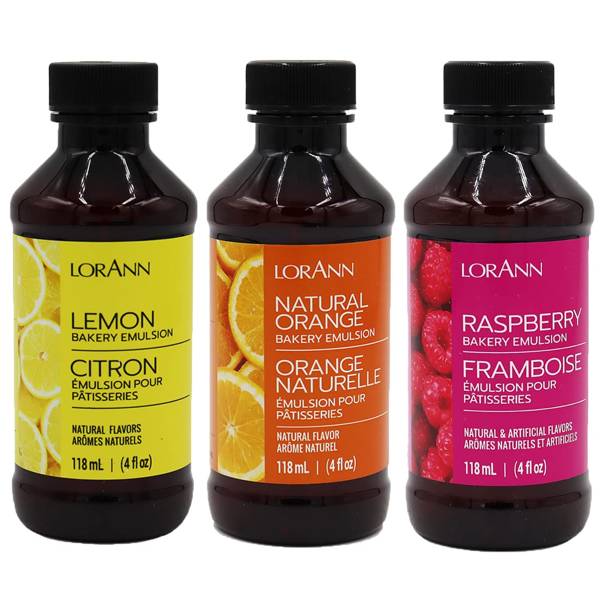 LorAnn Oils Bakery Emulsion Variety Pack, Gluten-Free, Keto-Friendly, 4 Fl Oz (Pack of 3), Models 0758, 0760, 0764
