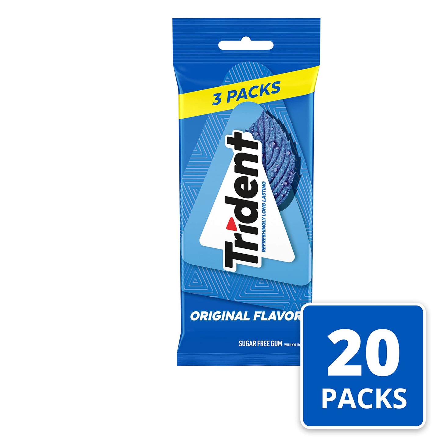 Trident Original Flavor Sugar-Free Chewing Gum, Bulk, 60 Packs of 14 Pieces (840 Total Pieces)