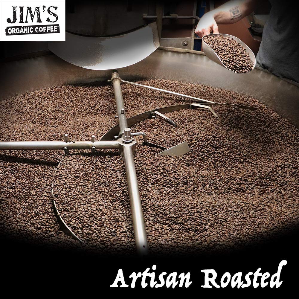Jims Organic Coffee - Jo-Jos Java Blend: Ground Coffee - Medium/Light Roast 12oz Bag- Certified Organic, Regeneratively Grown,