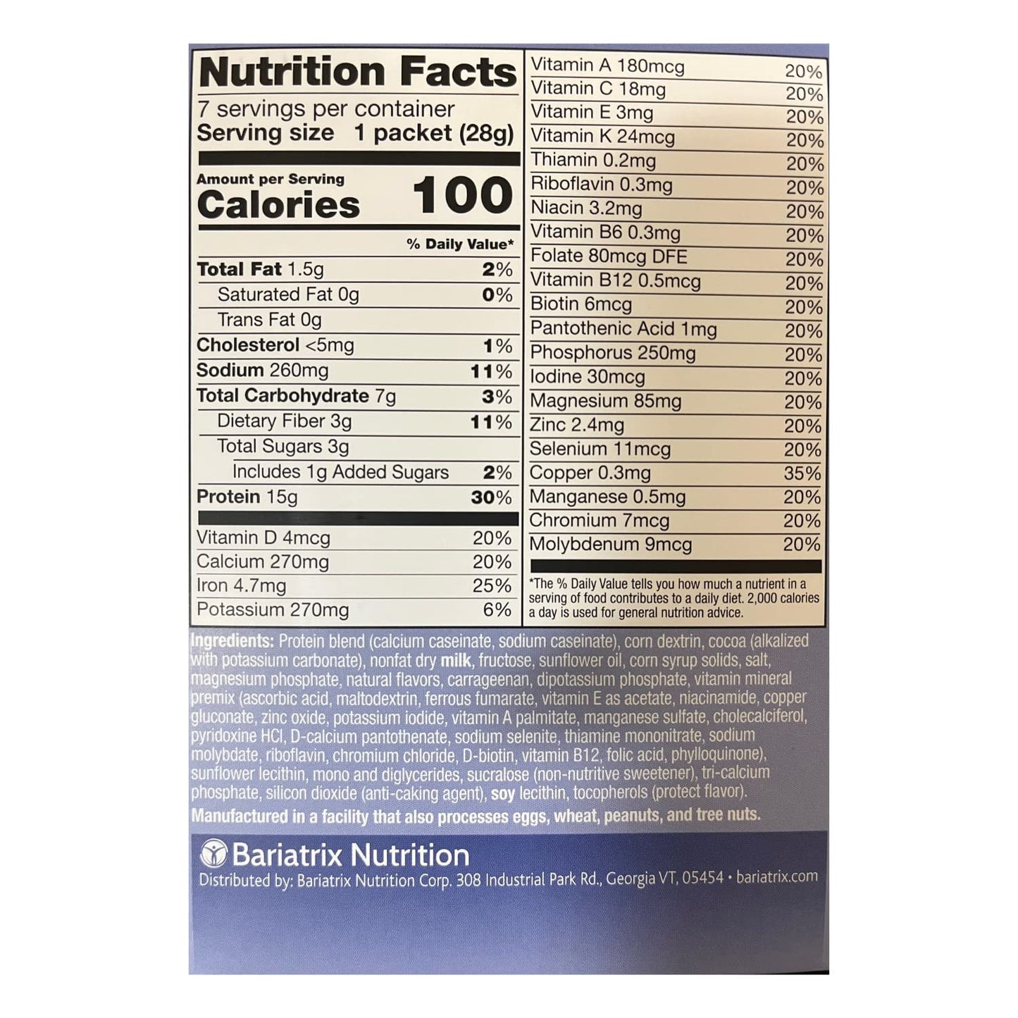 ProtiFit High Protein Pudding/Shake Mix, 15g Protein, Low Calorie, 7 oz, Chocolate Flavor