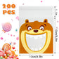 Bnsikun Self Adhesive Cookie Candy Bags, Plastic, 1 Count (Pack of 200), Mouth Monster Design