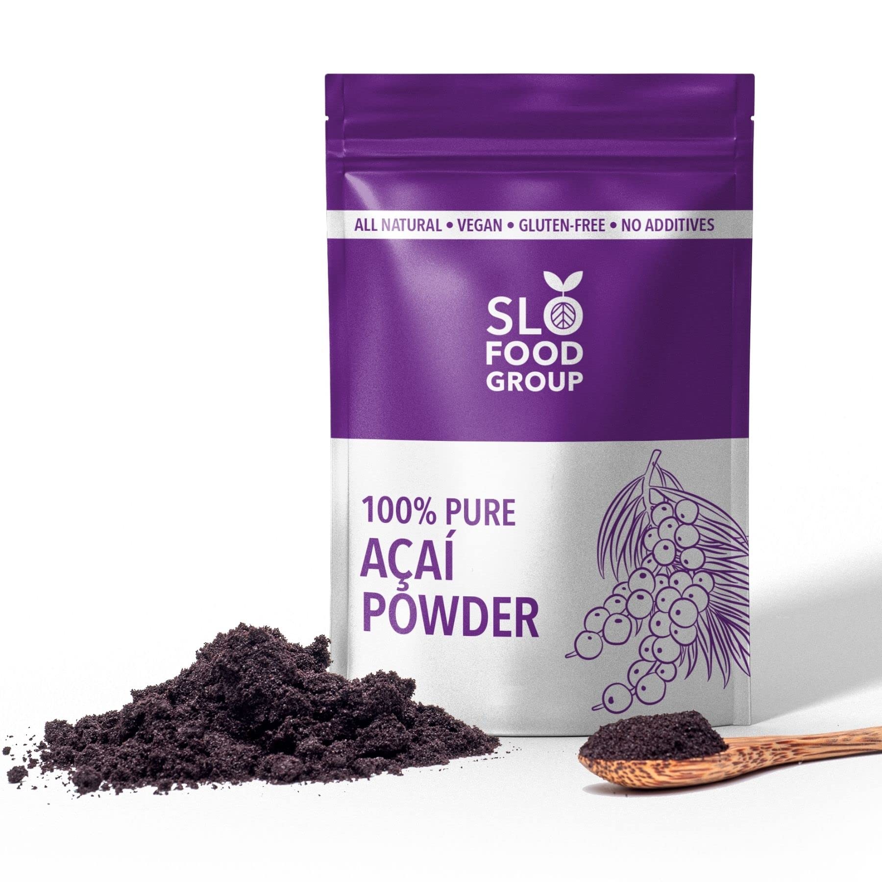 Slofoodgroup Freeze Dried Açaí Powder - Pure Acai Powder From Brazil (3 Oz. Açaí)