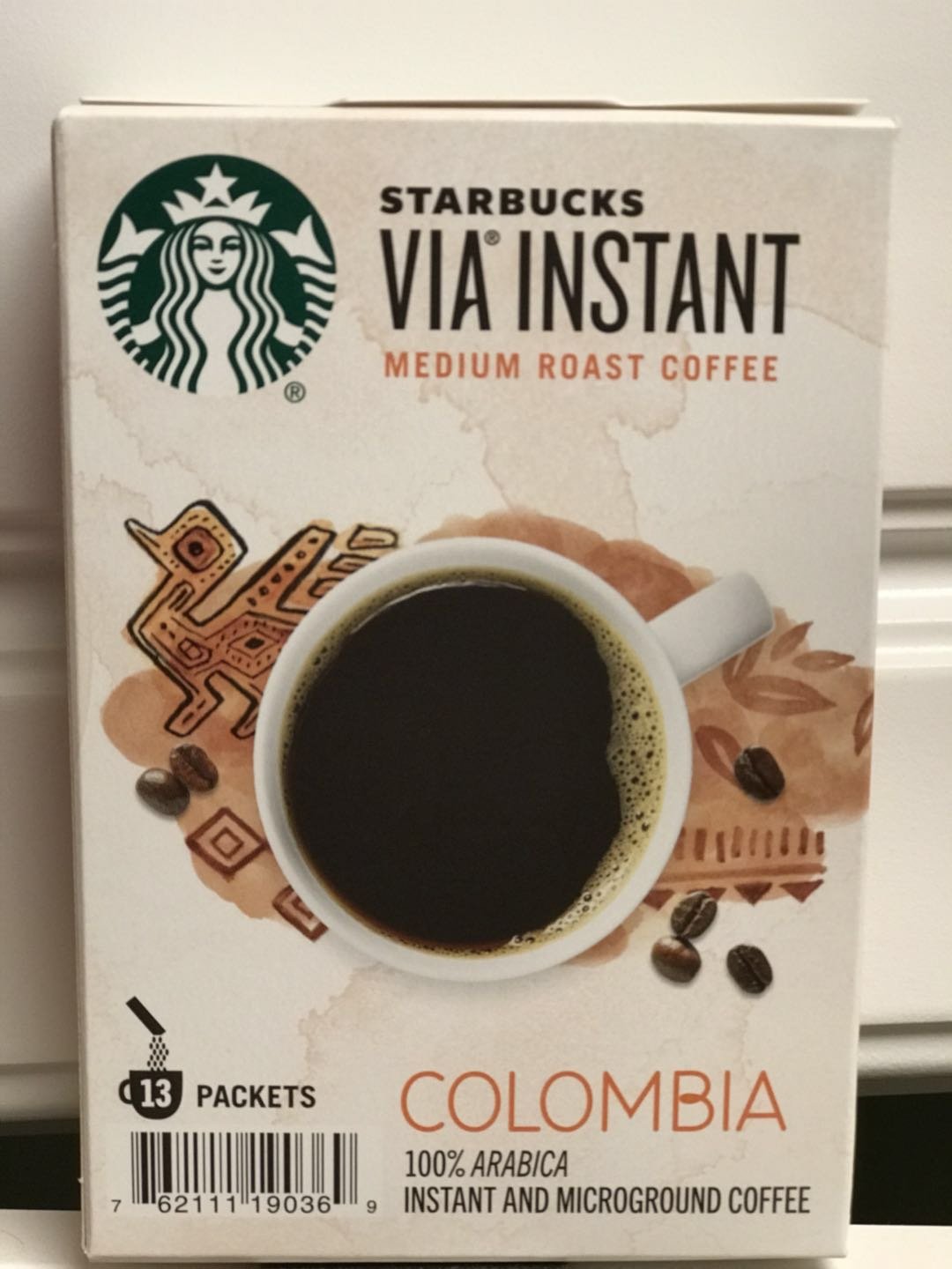 Starbucks Via Colombia Coffee, Medium Instant, 1.4 Ounce