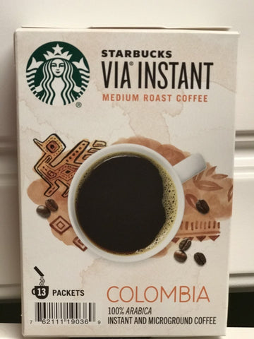 Starbucks Via Colombia Coffee, Medium Instant, 1.4 Ounce
