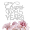 Bling Crystal Cheers To 85 Years Cake Topper - Best Keepsake 85Th Birthday Or Anniversary Decor Party Decorations Silver