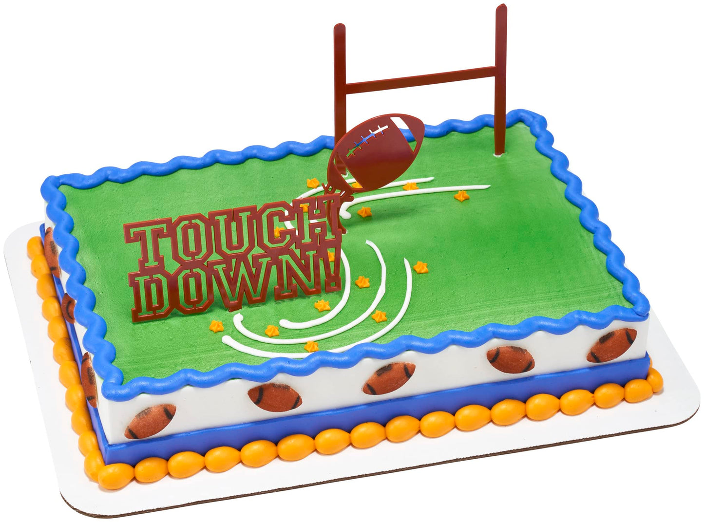 Lucks Dec-Ons Decorations Molded Sugar/Cup-Cake Topper  Football  1.125 Inch  264 Count