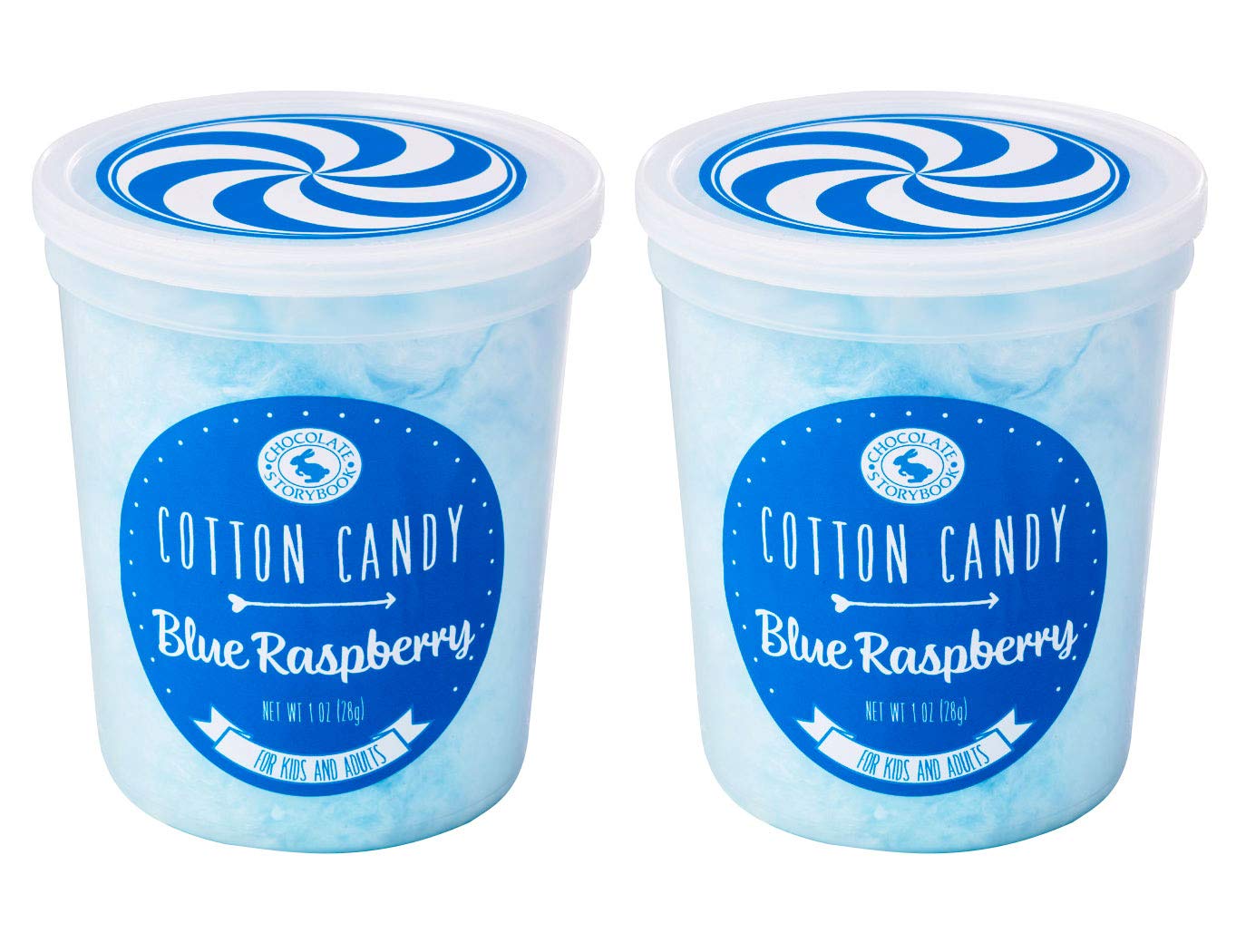 Blue Raspberry Gourmet Flavored Cotton Candy (2 Pack) – Unique Idea For Holidays, Birthdays, Gag Gifts, Party Favors