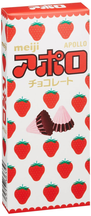 Meiji - Apollo Strawberry Chocolate (Pack Of 10),0.46 Gram