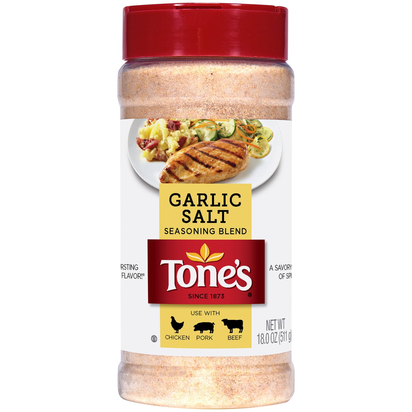 Tones Garlic Salt Seasoning Blend, 18 Ounce (Pack of 6)