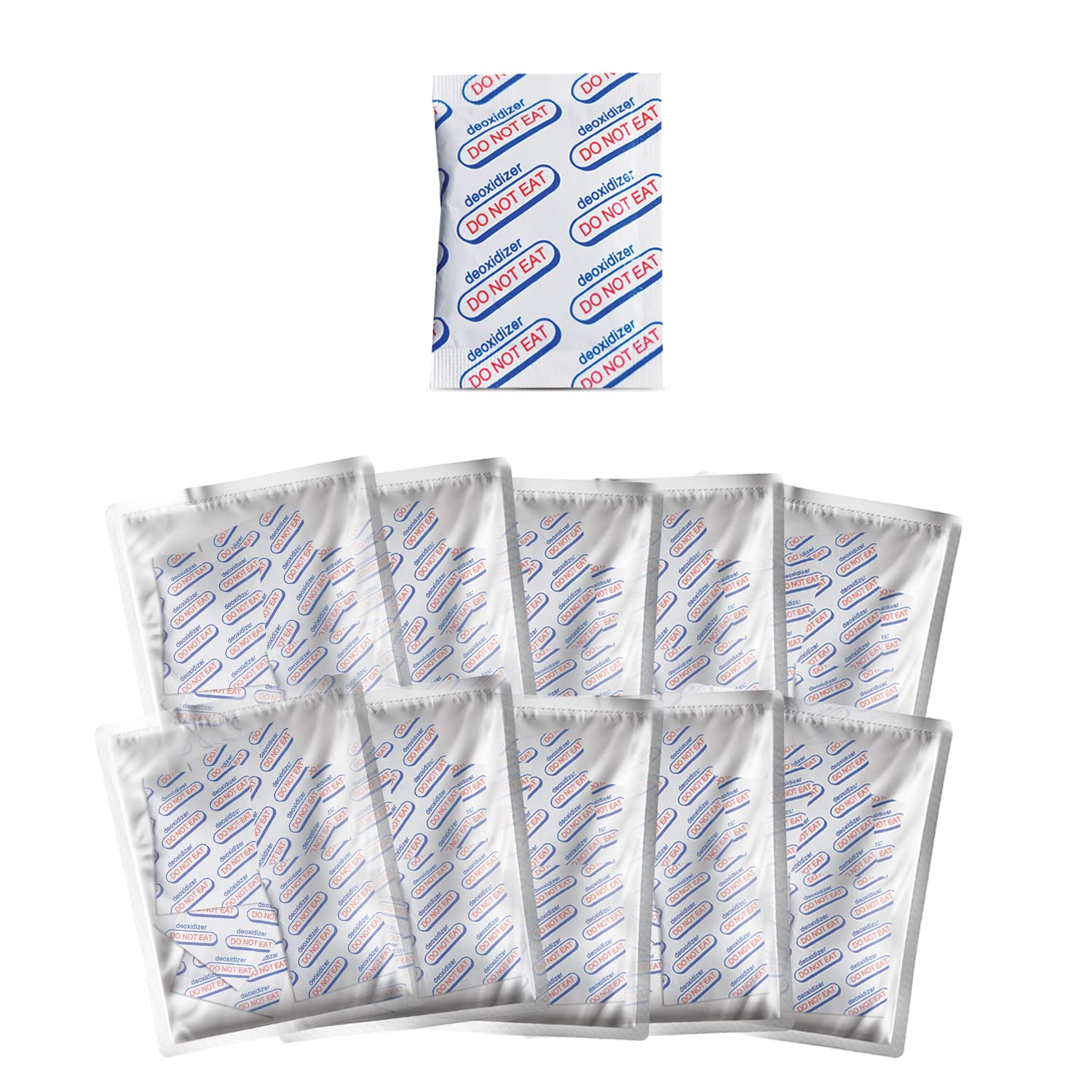 200Cc (10 Individual Pack Of 10 Packets, Total 100 Packets) Oxygen Absorbers For Food Storage, Food Grade Oxygen Absorbers Packe