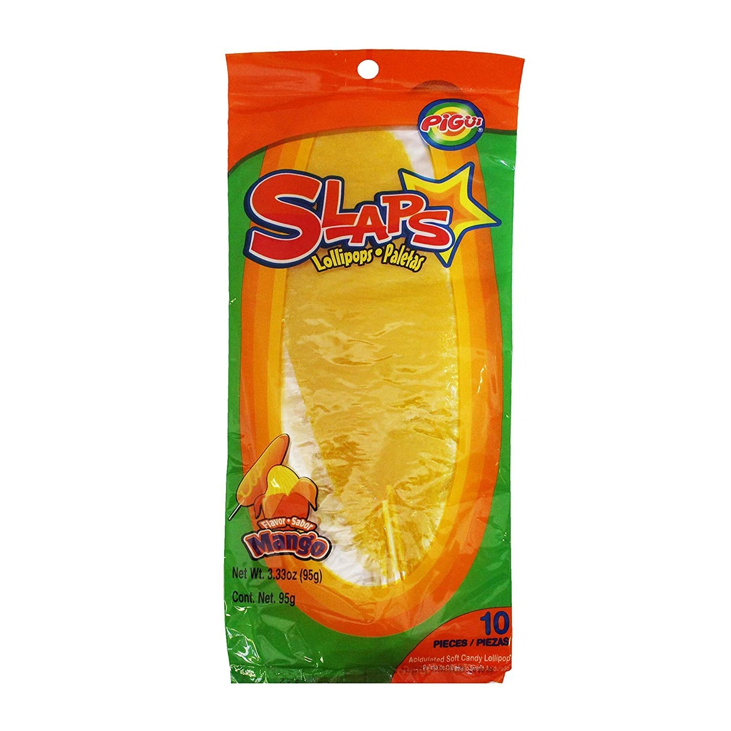 Slaps Paletas / Lollipops, Mango, Sandia (Watermelon) And Tamarindo Azul (Tamarind Blue), 10 Piezes (Pieces) Each, 30 Piezes (Pi