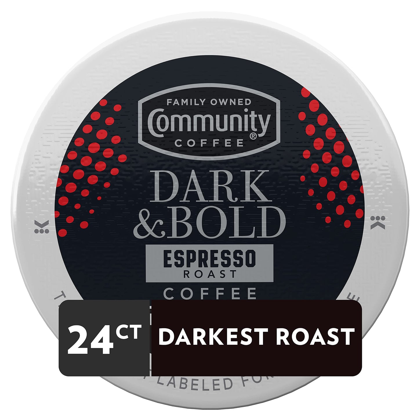 Community Coffee Dark & Bold Espresso Roast Coffee Pods, Compatible with Keurig 2.0, 24 Count (Pack of 1)