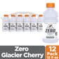 Gatorade G Zero Thirst Quencher, Glacier Cherry, 12 Ounce Bottles, 12 Count