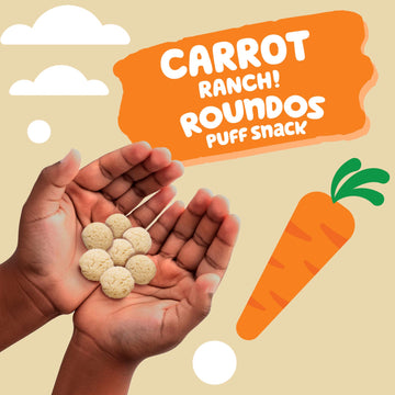 Get'Ems! From Gerber Carrot Ranch Roundos Puffs Snacks, Kids Snack Made With Whole Grain Quinoa, Calcium To Support Strong Bones