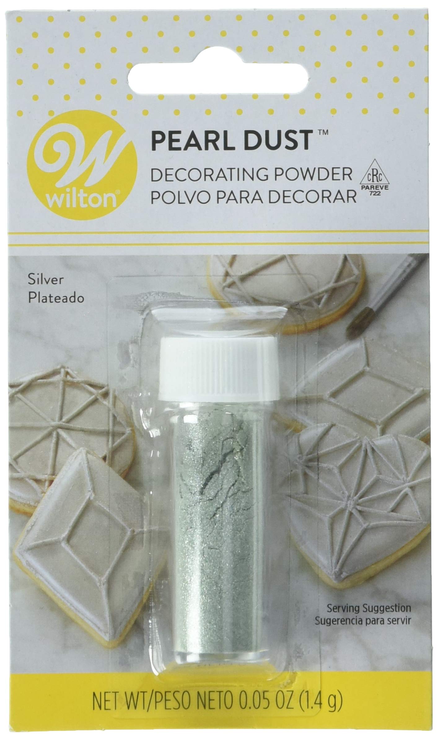 Wilton Silver Pearl Dust, 0.5 oz. - Edible Decorating Powder, Model 703-218