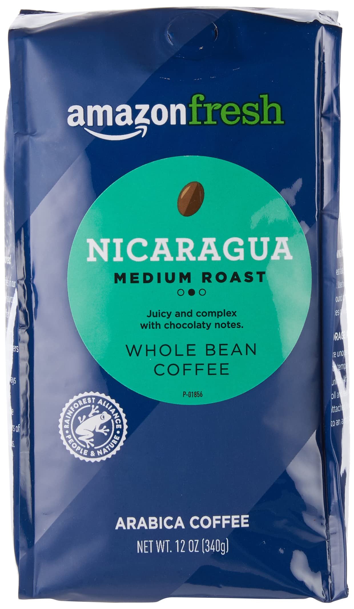 Amazon Fresh Whole Bean Coffee, Medium Roast, 12 Ounce (Pack of 3)