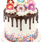 DecoPac Donut Cupcake Rings, Cake Toppers, 24 Pack, Multicolor, Food Safe Plastic Decorations