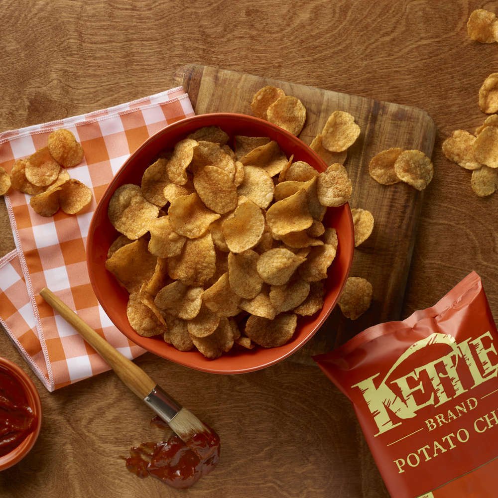 Kettle Brand Potato Chips, Backyard Barbeque Bags, 5 Ounce (Pack Of 8)