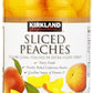 Kirkland Signature Sliced Peaches, 24Oz Glass Jar (Pack Of 2, Total Of 48 Oz)
