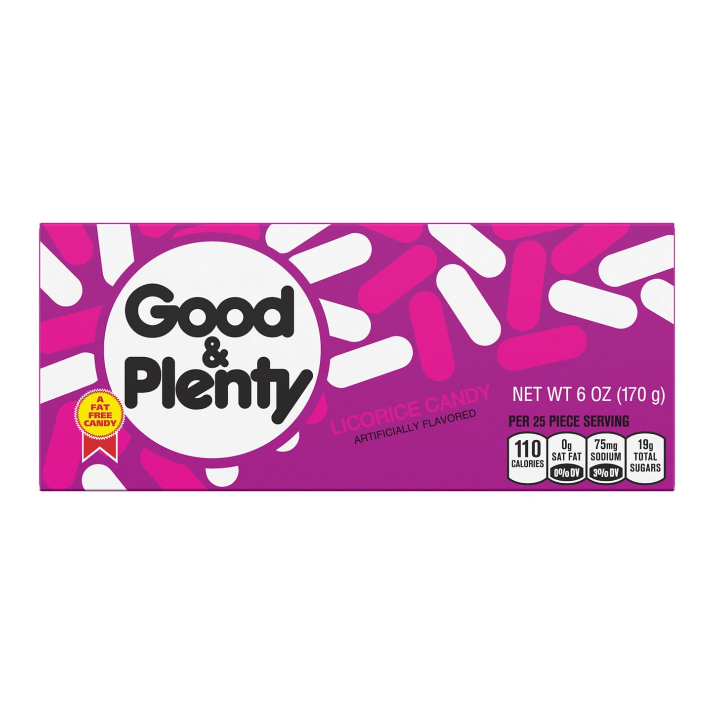 GOOD & PLENTY Licorice Fat Free, Candy Boxes, 6 oz (12 Count) (Pack of 2)