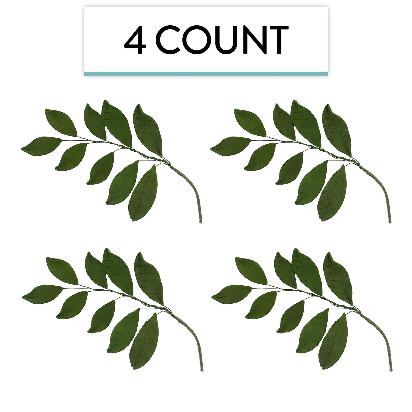 Global Sugar Art Magnolia Leaf Sugar Cake Flower Sprays, 4 Count By Chef Alan Tetreault