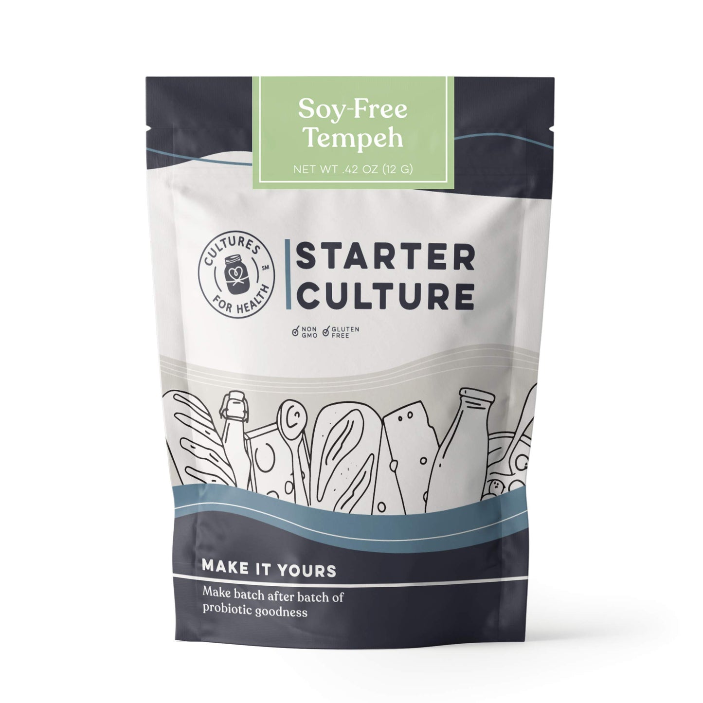 Cultures For Health Soy-Free Tempeh Starter Culture | Gluten Free, Non-GMO | 4 Packets | 0.10 Ounce