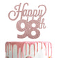 Lingteer Happy 98Th Birthday Cake Topper - Cheers To 98Th Birthday 98 Years Old Birthday Party Cake Decorations Sign.