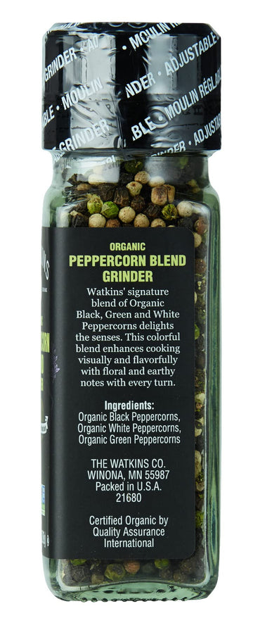 Watkins Organic Peppercorn Blend Grinder 2.4 Oz