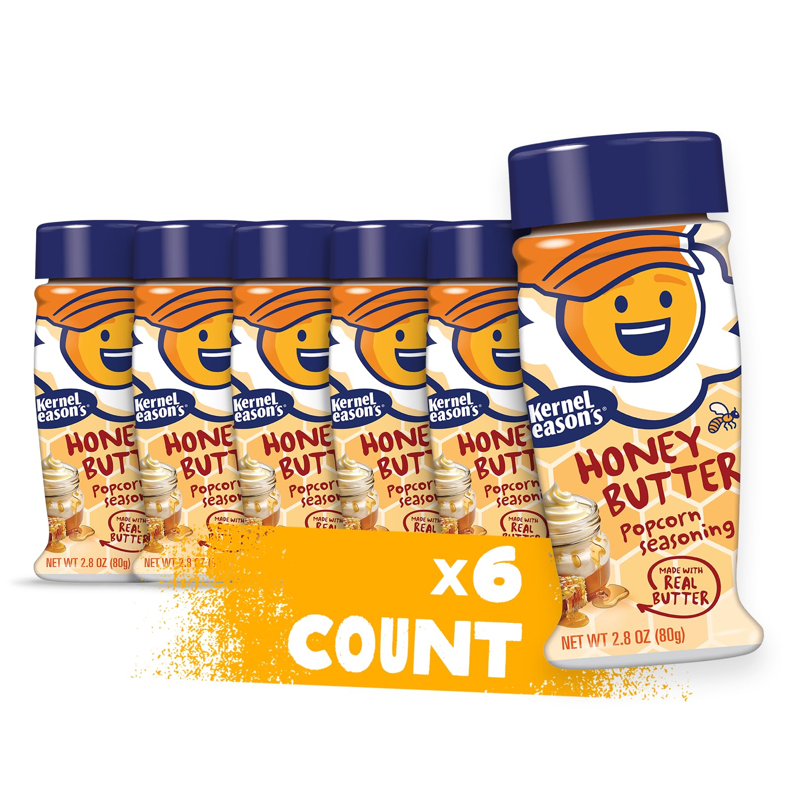 Kernel Seasons Honey Butter Flavored Popcorn Seasoning, 2.85 Ounce (Pack of 6)