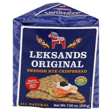 Leksands Original Swedish Rye Crispbread - Wedge, 7.06-Ounce Packages (Pack of 12)