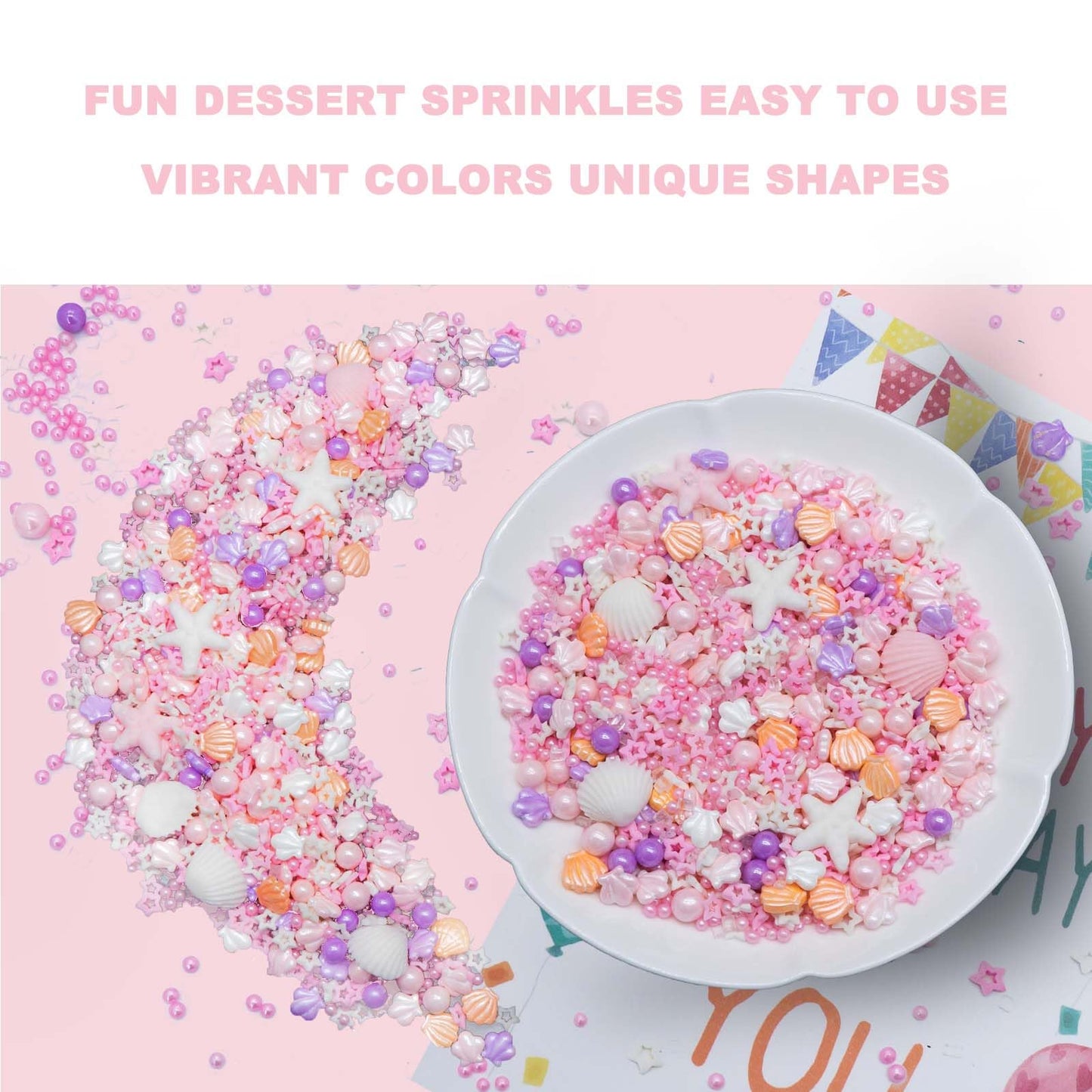 Pink Sprinkles,Edible Sprinkle Mix,Valentine'S Day Sprinkles,Cupcake Sprinkles,Cake Sprinkles,Cookie Sprinkles,Ice Cream Sprinkl