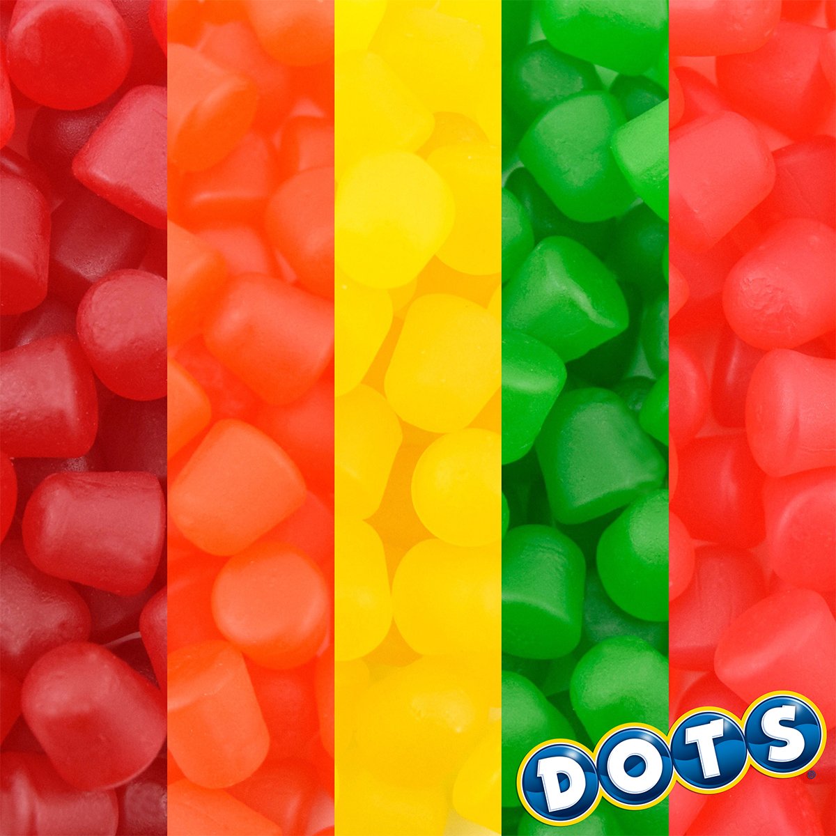 Dots Individually Wrapped Candy - Original Gummy Candy Flavors - Cherry, Lime, Orange, Lemon & Strawberry - Gluten Free, Kosher & Peanut Free Gumdrops - Bulk 24Ct, 2.2Oz Dots Candy Boxes