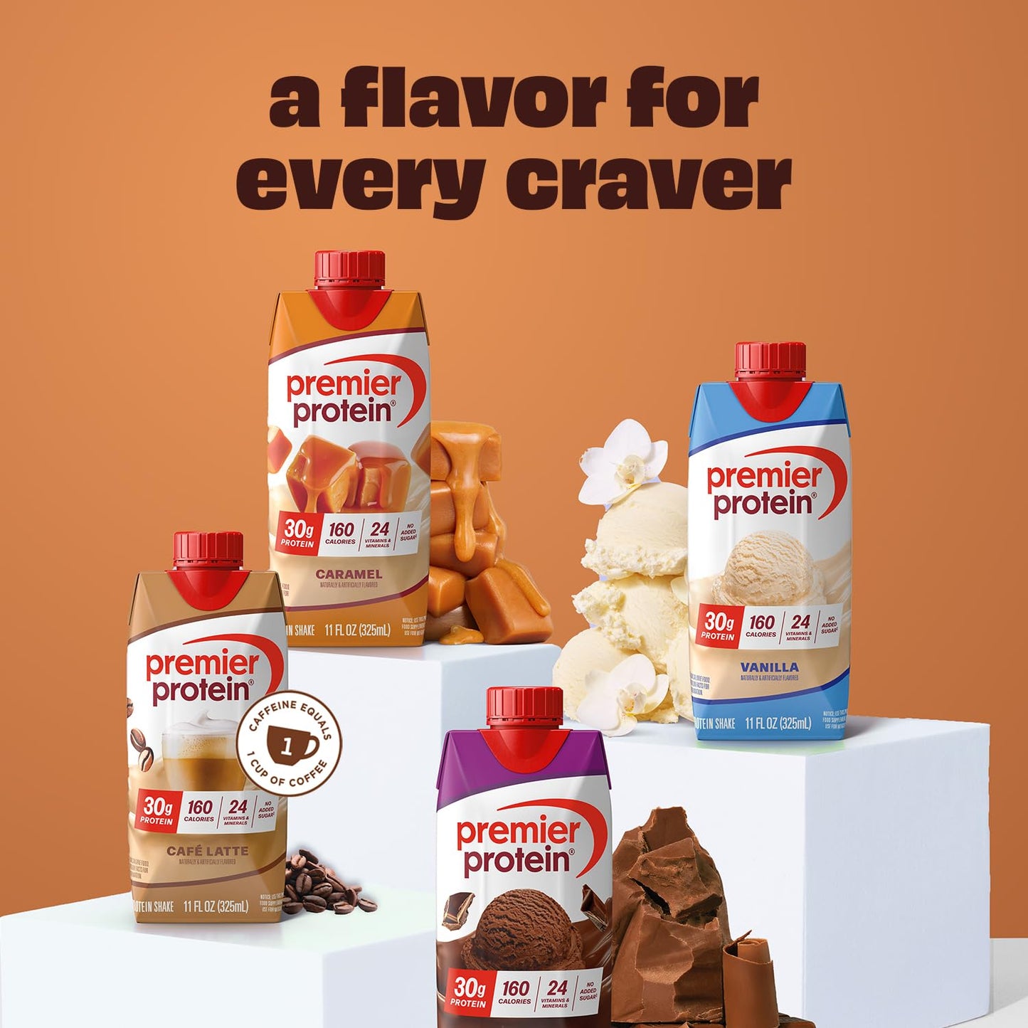 Premier Protein Shake, Chocolate Peanut Butter, 30g Protein, No Added Sugar, 24 Vitamins & Minerals to Support Immune Health, 11