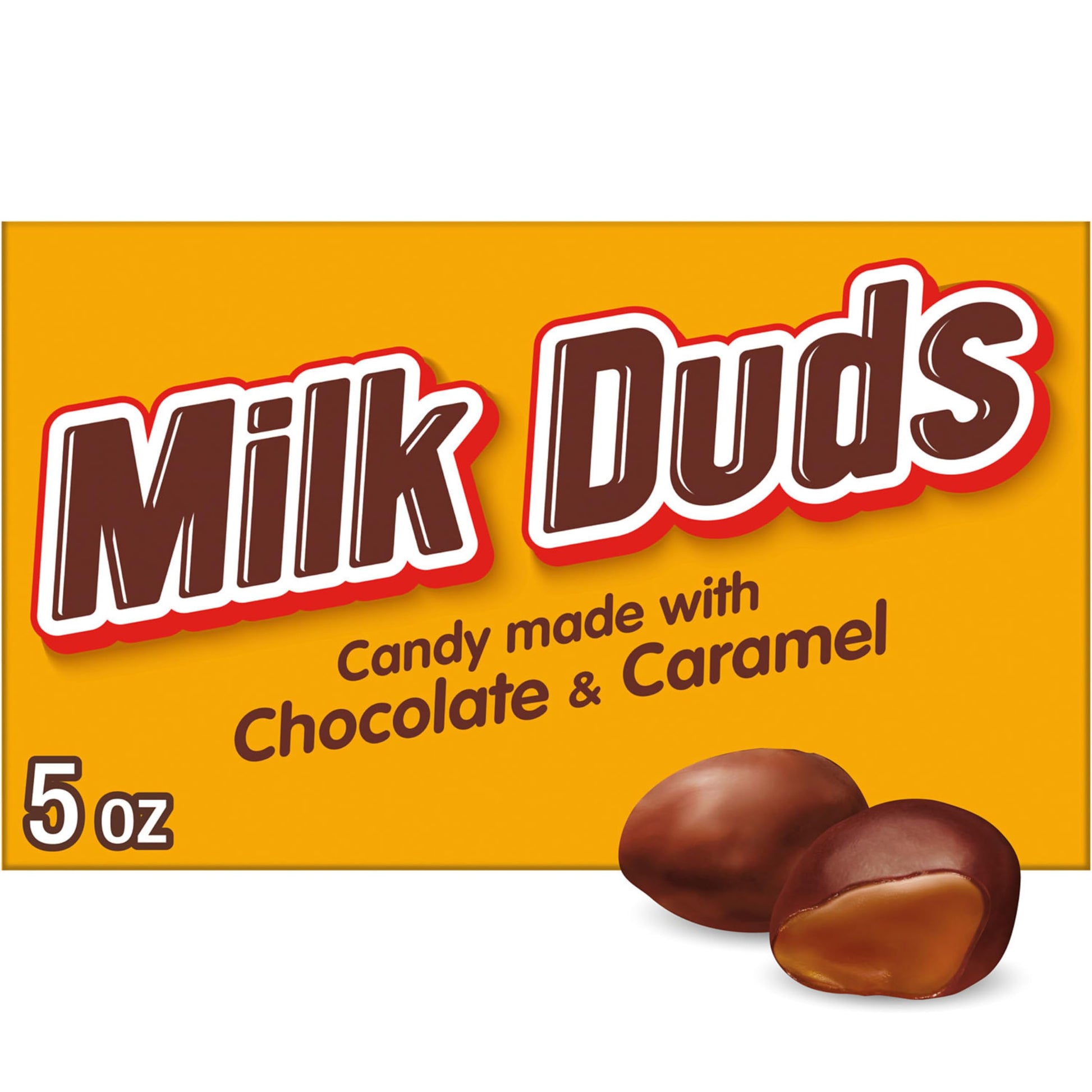MILK DUDS Chocolate and Caramel Candy Box, 5 oz