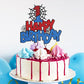 XIHIRCD Spider Birthday Cake Topper - Double-Sided Decorations for Boys & Girls - Model 049