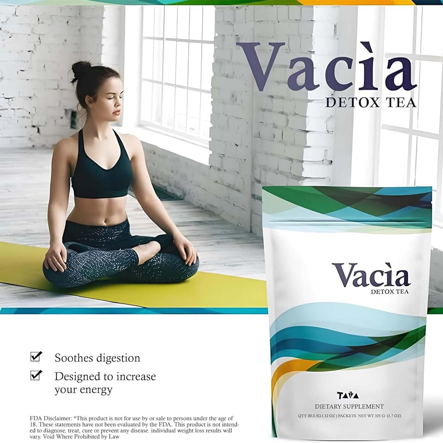 Tava Vacia - Cleansing Tea With Cassia Angustifolia, Carica Papaya, Matricaria Chamomilla, And Fiber Dextrin, Supports Wellness,