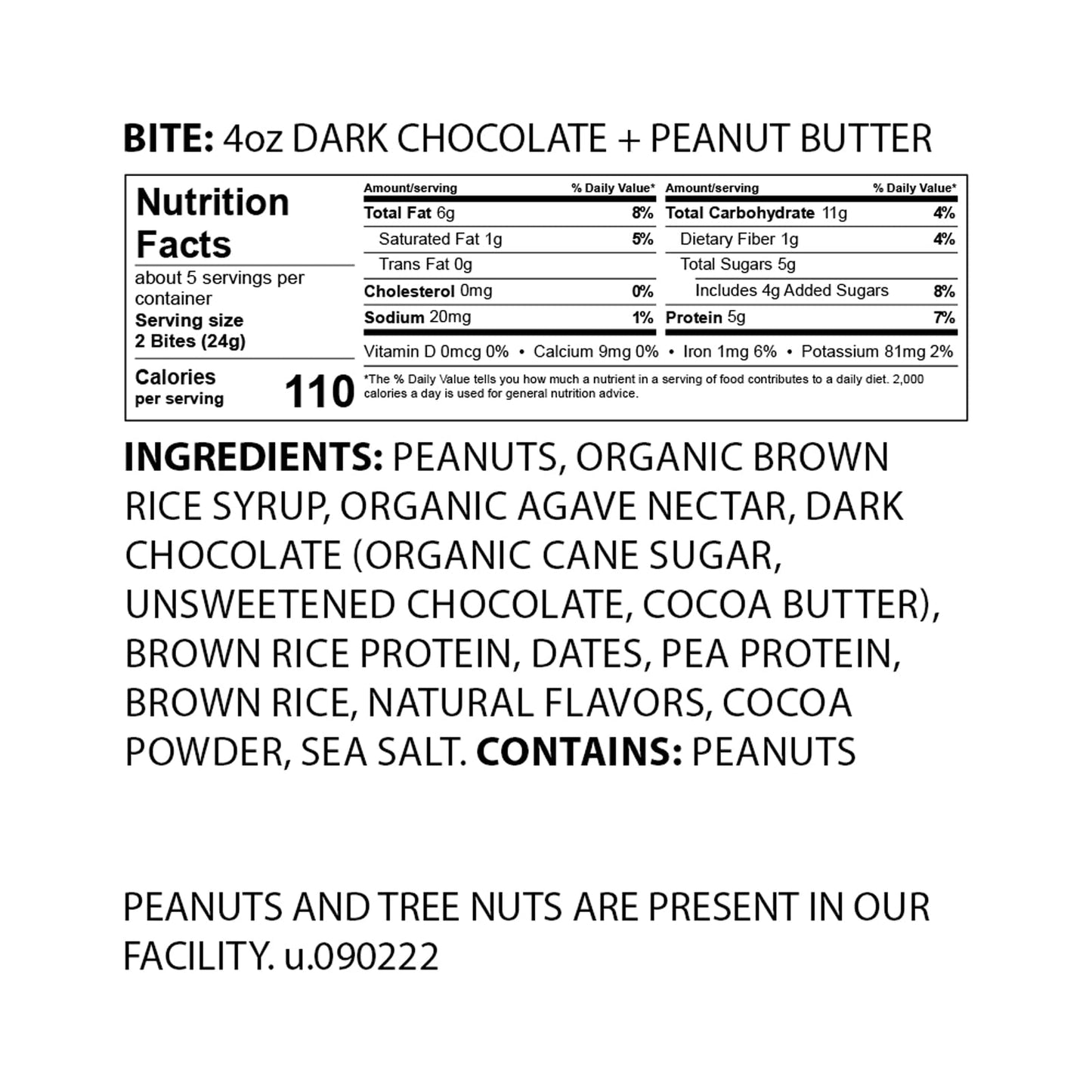 The Gluten Free Bar, Protein Bites, Dark Chocolate Peanut Butter, 4 Ounce, Vegan, Dairy Free, Non Gmo, Soy Free
